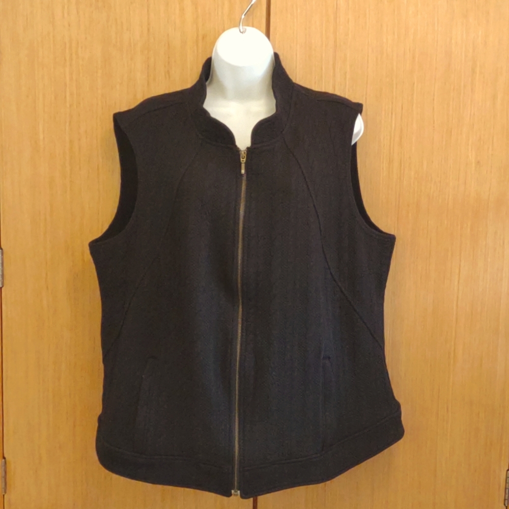 +SZ Westbound Quilted Slvless Black Vest SZ 3X